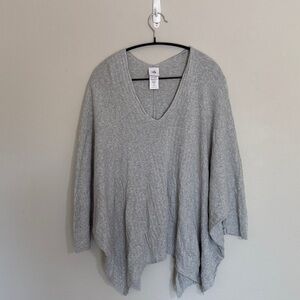 CAbi Light Gray V-Neck Sweater - small